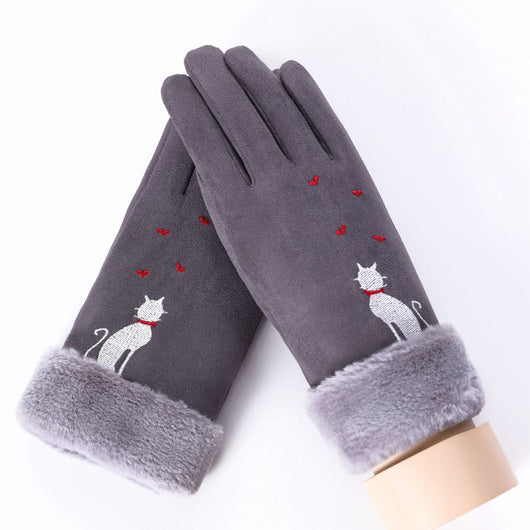 Guantes Térmicos de Cachemira para Mujer con Oso Adorable y Pantalla Táctil - Image 23