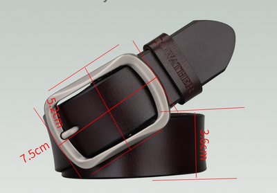 Cinturón de Cuero para Hombre Talla Grande 150cm - Estilo Rústico y Natural - Image 3
