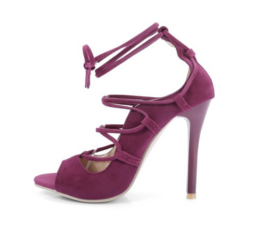 Sandalias de Tacón Alto Pez Boca Romana - Tallas Grandes para Mujer - Image 11