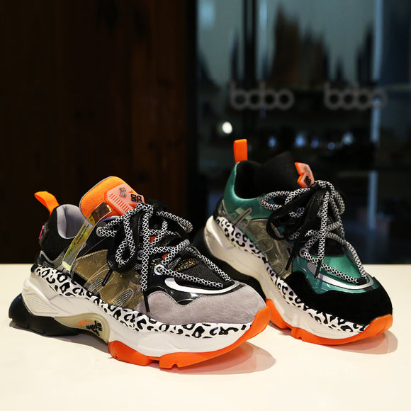 Zapatos Tipo Daddy Shoes con Suela Gruesa y Malla Transpirable