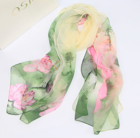Pañuelo Ligero Protector Solar Primavera Verano con Diseño Estampado