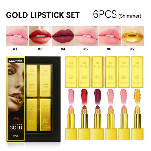 Estuche de Labiales Dorados - Kit Completo de Maquillaje - Image 6