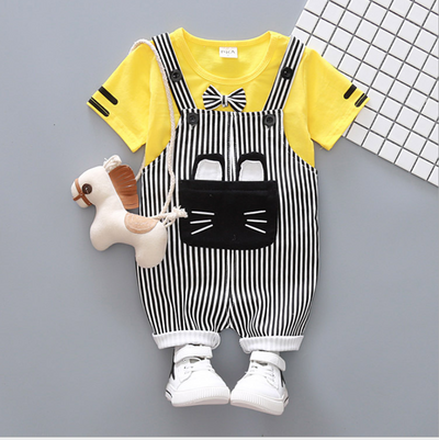 Conjunto Infantil Coreano de Dos Piezas con Tirantes y Diseño Cartoon - Image 7