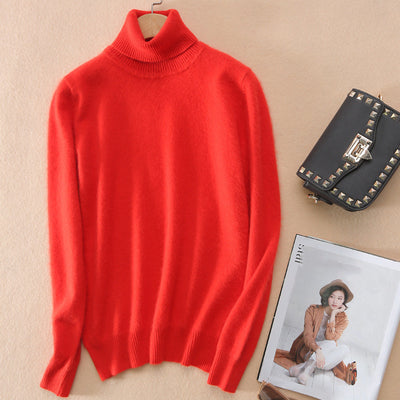 Suéter Cuello Alto de Visón para Mujer - Pullover Otoño Invierno - Image 26