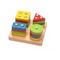 Puzzle Educativo de Madera con Formas Geométricas para Bebés y Niños