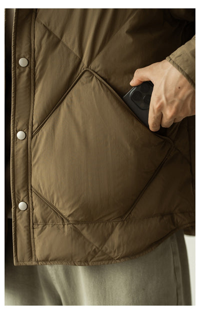 Chaqueta de Invierno Acolchada para Hombre con Cuello Tipo Camisa - Image 19