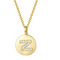 Single Studded Letter Necklace Z 925 Plateado