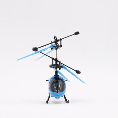 Red and black RC suspension induction helicopter toy with red main rotor blades and black tail rotor. - Image 3