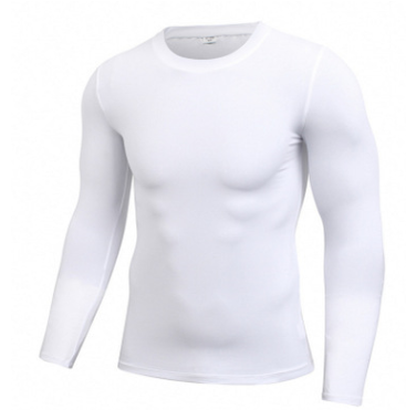 Playera Deportiva Manga Larga Ajustada para Hombre - Tecnología Secado Rápido