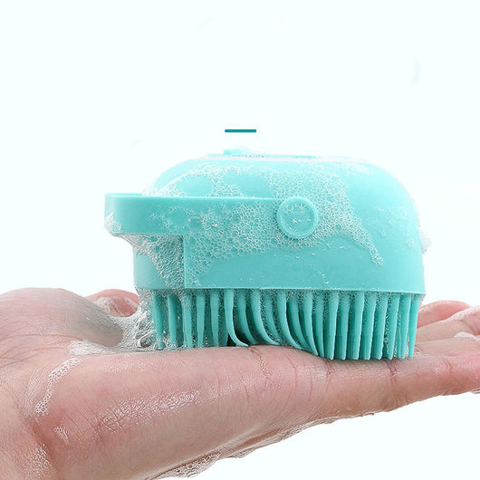 Cepillo de masaje y baño en silicona para mascotas