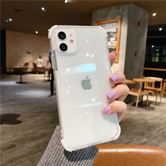 Funda Transparente Bicolor con Brillo para iPhone 11 Pro - Image 11