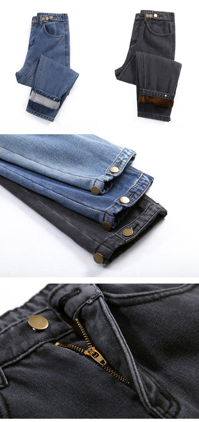 Jeans Sueltos de Cintura Alta Estilo Coreano para Mujer - Image 5
