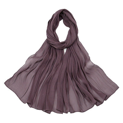 Pañuelo de Seda Chiffon Transpirable Efecto Anti-Arrugas Colores Lisos - Image 5