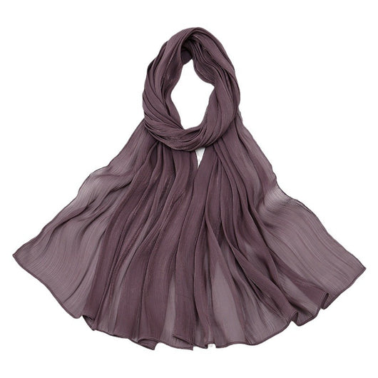 Pañuelo de Seda Chiffon Transpirable Efecto Anti-Arrugas Colores Lisos - Image 5