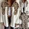 Chaqueta Polar Mujer Estampado Leopardo Suave