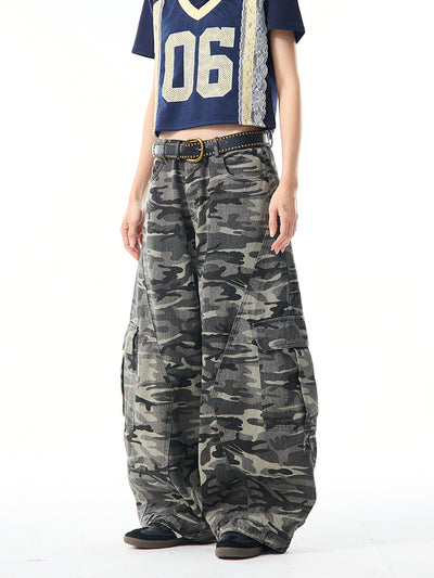 Overol Ancho Camuflaje Retro para Mujer - Pantalón Suelto y Casual - Image 15