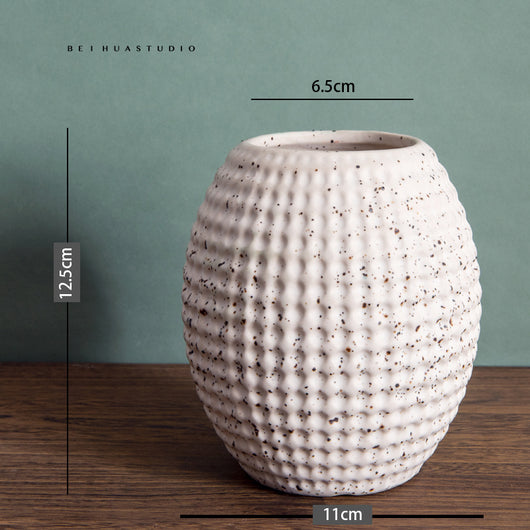 Jarrón de Cerámica Blanca con Insertador para Flores Secas - Image 19