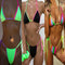 Bikini Halter con Costuras de Colores Caramelo