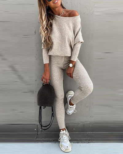 Traje Casual Hombro Descubierto para Mujer - Image 4