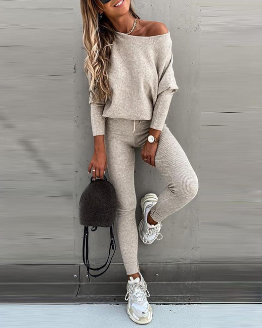 Traje Casual Hombro Descubierto para Mujer - Image 4