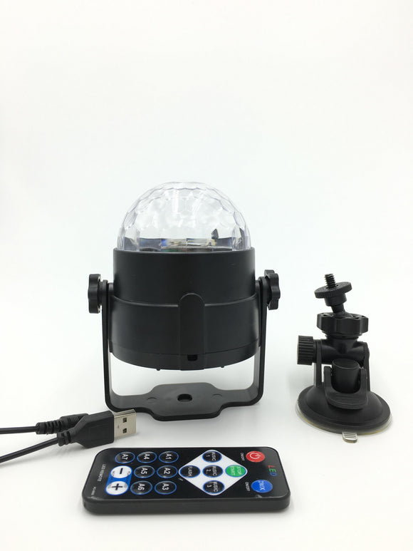 Bola Mágica LED RGB 3W Giratoria para DJ - Luces Disco Profesionales con Control Remoto