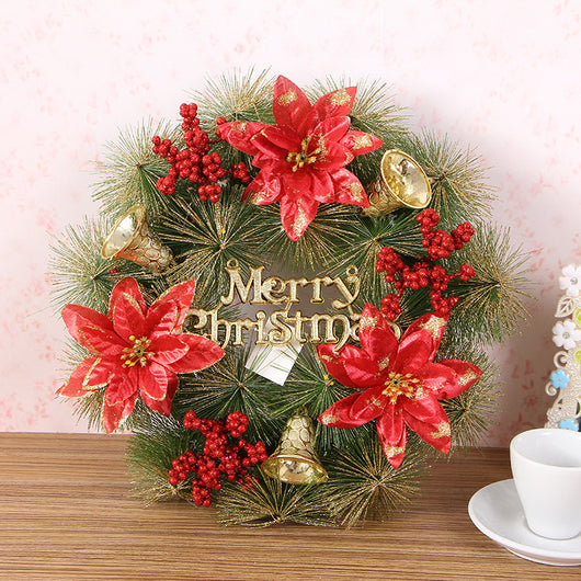 Guirnalda Navideña de Pino Natural con Escarcha y Detalles de Trébol - Image 8