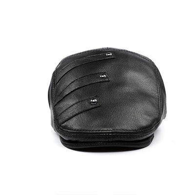 Boina de Cuero Genuino para Hombre - Estilo Clásico Coreano Otoño Invierno - Image 6