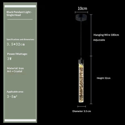 Lámpara Colgante Anillo Cristal Decorativa para Dormitorio y Mesita de Noche - Image 11