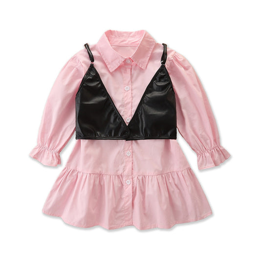 Vestido Camisa Infantil de Manga Larga Trendy - Image 10