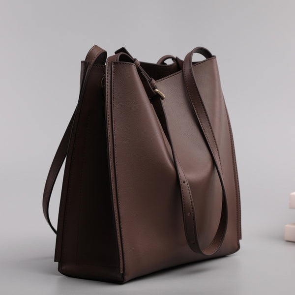 Bolso Ejecutivo de Cuero Genuino para Mujer - Gran Capacidad