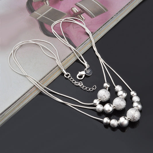 Collar de Perlas con Chapado en Plata