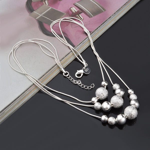 Collar de Perlas con Chapado en Plata