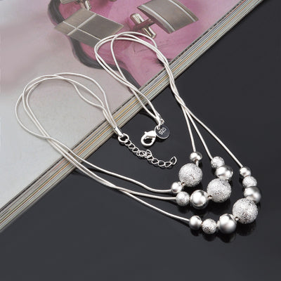Collar de Perlas con Chapado en Plata