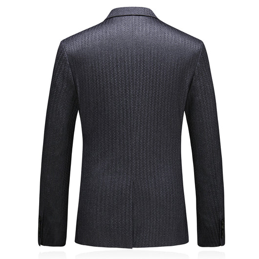 Chaqueta de Traje Casual Ejecutivo Otoño Rayas Flores Talla Grande Hombre - Image 11