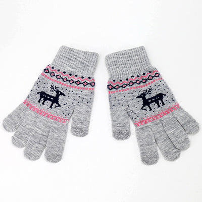 Guantes Tejidos con Patrón Navideño Jacquard - Image 5