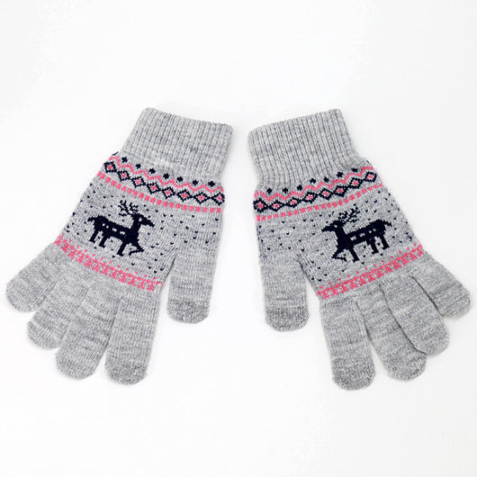 Guantes Tejidos con Patrón Navideño Jacquard - Image 5
