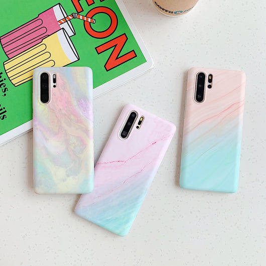 Funda de Teléfono Mármol Coral Degradado con Acabado Frosted - Image 3