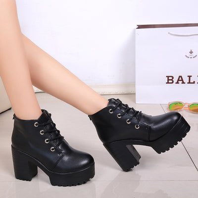 Botines de Tacón Grueso Alto - Image 3