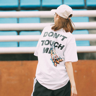 Camiseta Unisex Pareja Hip Hop Street Style con Estampado Artístico - Image 3