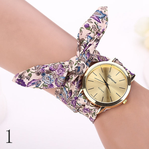 Reloj de Pulsera Garden Flower para Mujer con Correa de Tela - Image 8