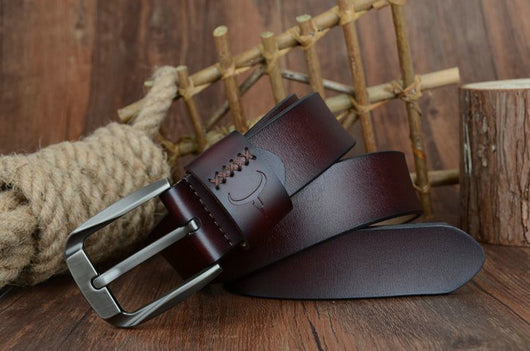 Cinturón de Cuero para Hombre con Hebilla de Pasador - Image 7