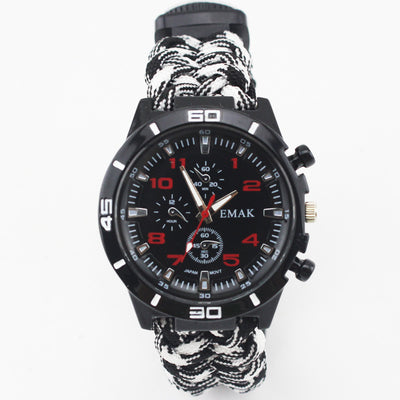 Reloj de Supervivencia Multifuncional con Brújula, Termómetro y Kit de Rescate - Image 2
