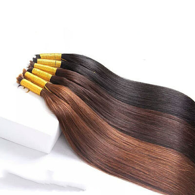 Peluca Larga Lisa con Hebilla de Cristal Trenzado para Mujer - Image 3