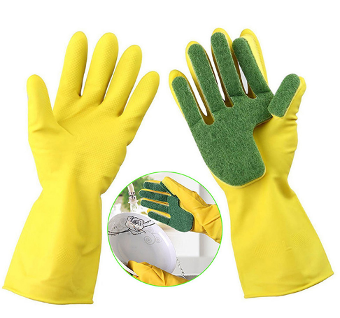 Guantes de Limpieza Creativa para el Hogar con Dedos de Esponja