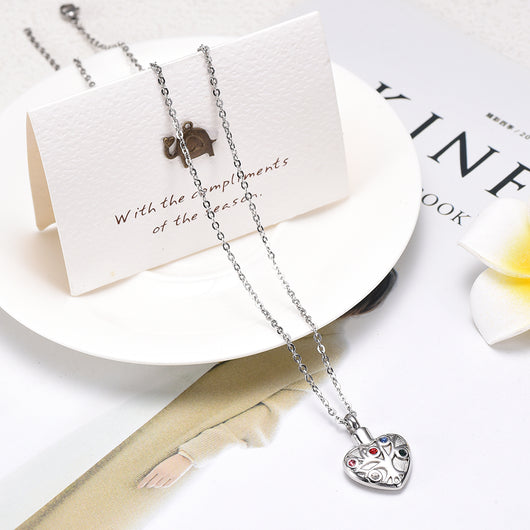 Dije Colgante de Diamante en Forma de Corazón - Image 2