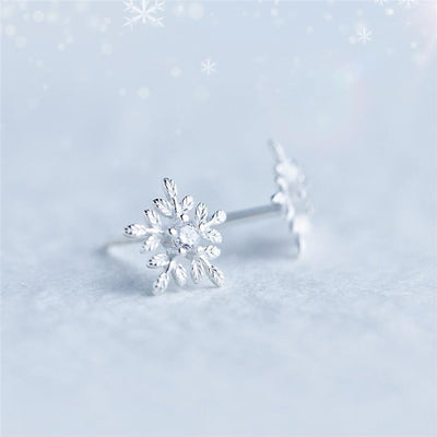 Aretes y Collar de Diamante Copo de Nieve Pequeño - Image 13