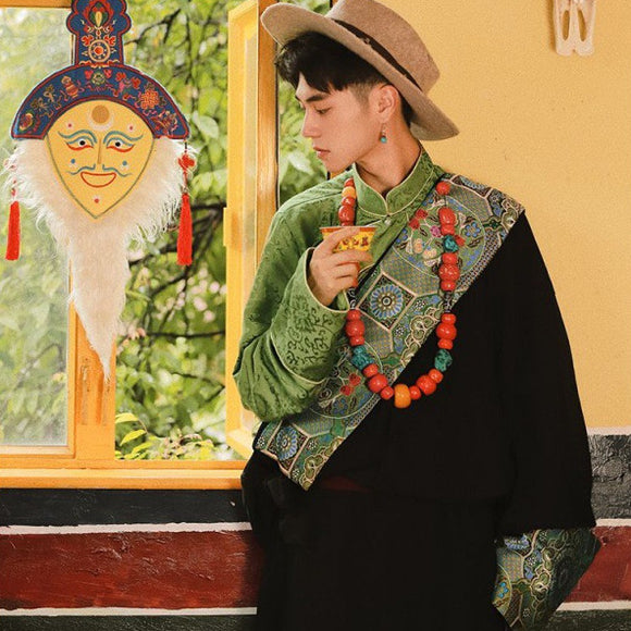 Traje Tradicional Tibetano para Hombre - Ropa Auténtica de Lhasa