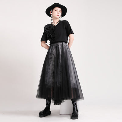 Blusa Corta con Flores Tridimensionales para Mujer - Image 12