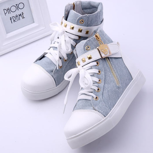 Zapatillas Altas de Lona para Mujer - Cómodas y Versátiles - Image 5