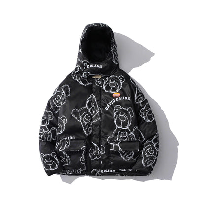 Chaqueta Holgada de Algodón con Capucha Estilo Workwear - Image 12